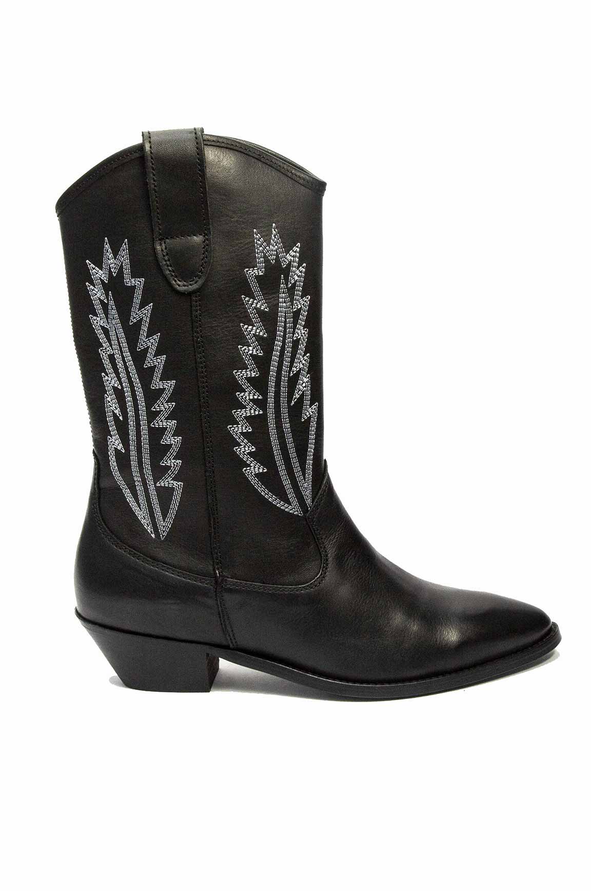 Texana Catarina Martins Preta c/detalhe branco