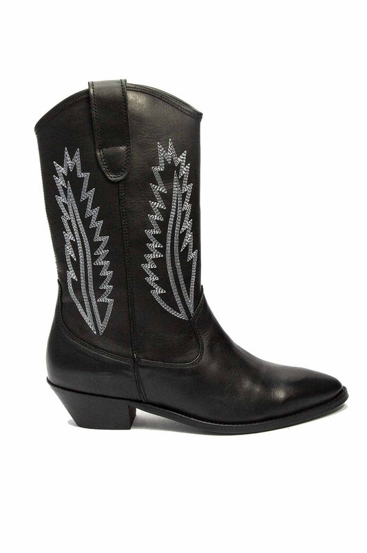 Texana Catarina Martins Preta c/detalhe branco