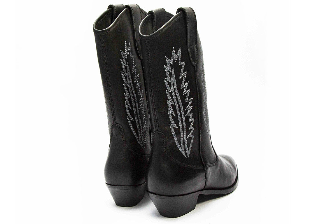 Texana Catarina Martins Preta c/detalhe branco