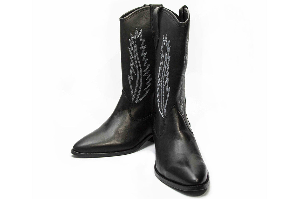 Texana Catarina Martins Preta c/detalhe branco